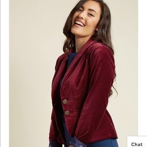 Modcloth Executive Velvet Blazer